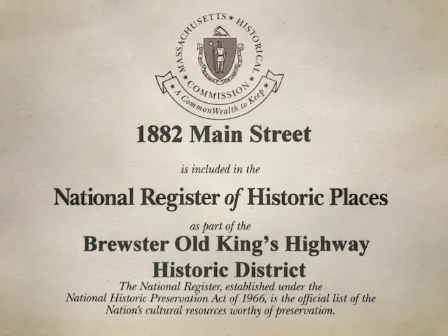 National Register of Historic Places – Certificate